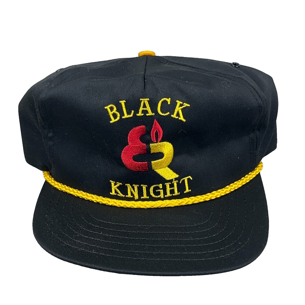 Vintage Town Talk Elk Run Coal Mine Trucker Hat Black Knight 90s Massey Energy